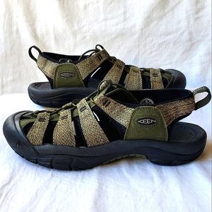 Keen Men's Newport H2 Hiking Sport Outdoor Water Sandals Green/Black Size 10